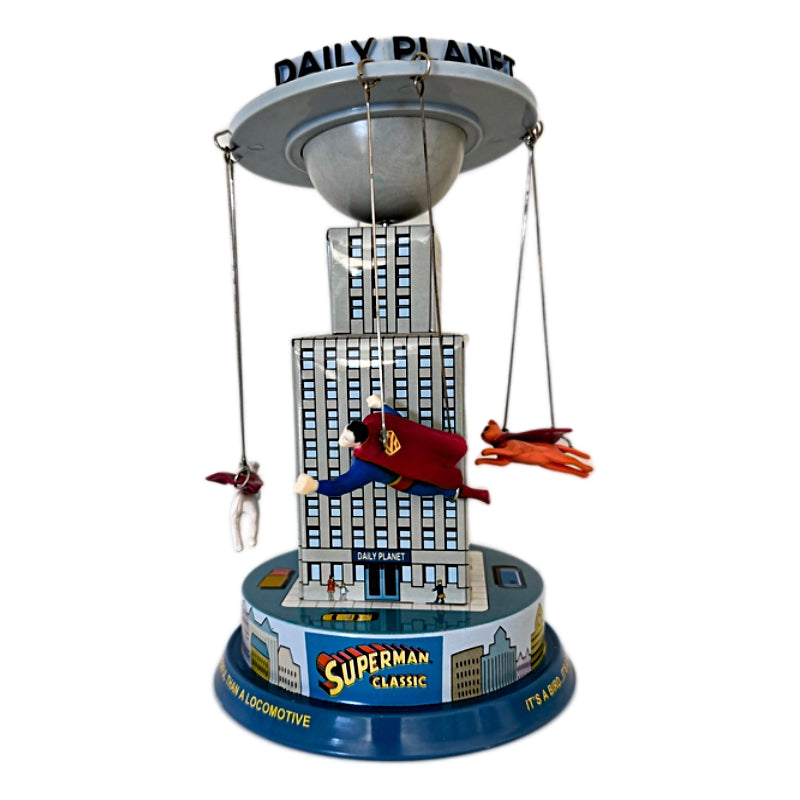 Vintage Daily Planet Superman, Supergirl and Krypto the Super Dog Daily Planet Spinning Carousel by Schylling