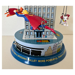 Vintage Daily Planet Superman, Supergirl and Krypto the Super Dog Daily Planet Spinning Carousel by Schylling