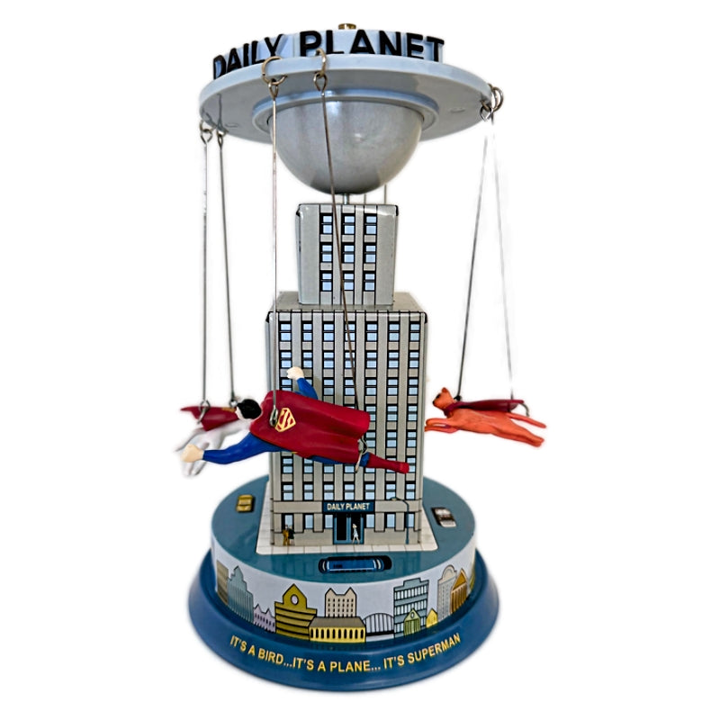 Vintage Daily Planet Superman, Supergirl and Krypto the Super Dog Daily Planet Spinning Carousel by Schylling