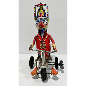 Vintage Mechanical wind-up Duck-on-Bike by Schylling