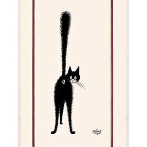 Cat "Third Eye" Kitchen/ Tea Towel — Designed and Made in France by Torchons & Bouchons