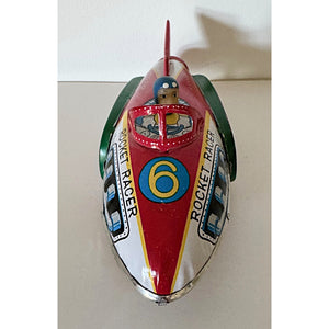 Vintage Rocket Racer Friction Tin Toy (in box)