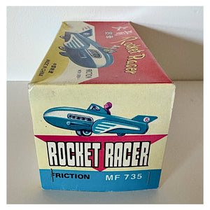 Vintage Rocket Racer Friction Tin Toy (in box)