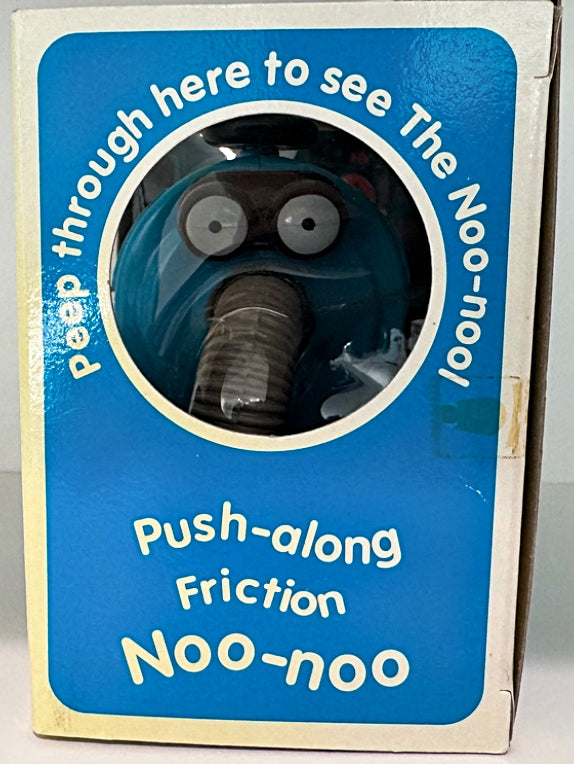 Vintage Teletubbies Noo-Noo with push along friction in box (1996)