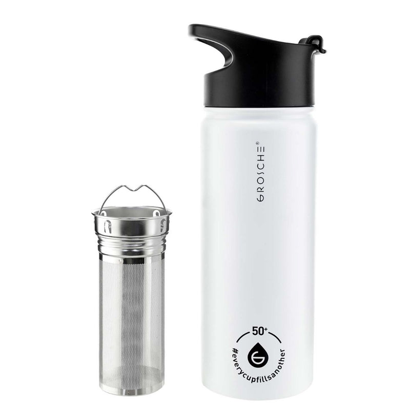 GROSCHE CHICAGO STEEL Insulated Tea Infusion Flask, Tea and Coffee