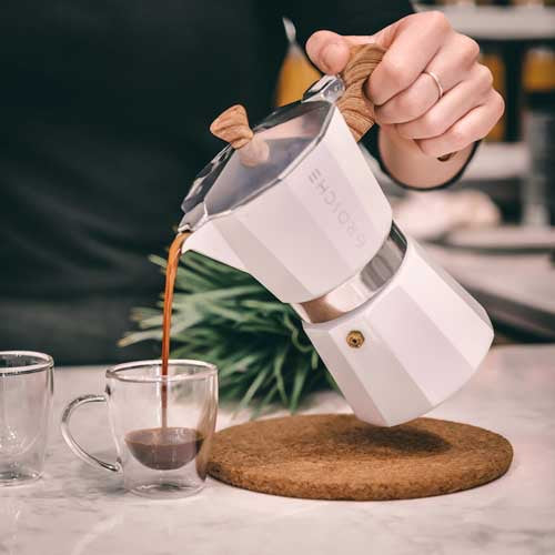 GROSCHE Black Milano Italian 6-Cup Stovetop Espresso Coffee Maker