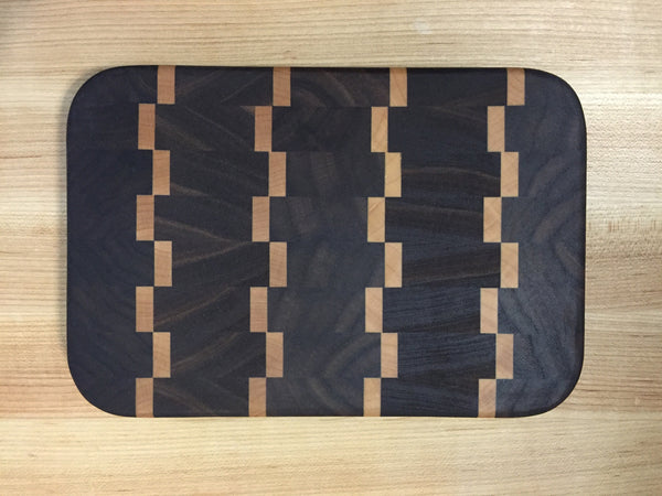 Cheap Trick Guitar End Grain Cutting Board - Walnut and Maple